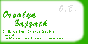 orsolya bajzath business card